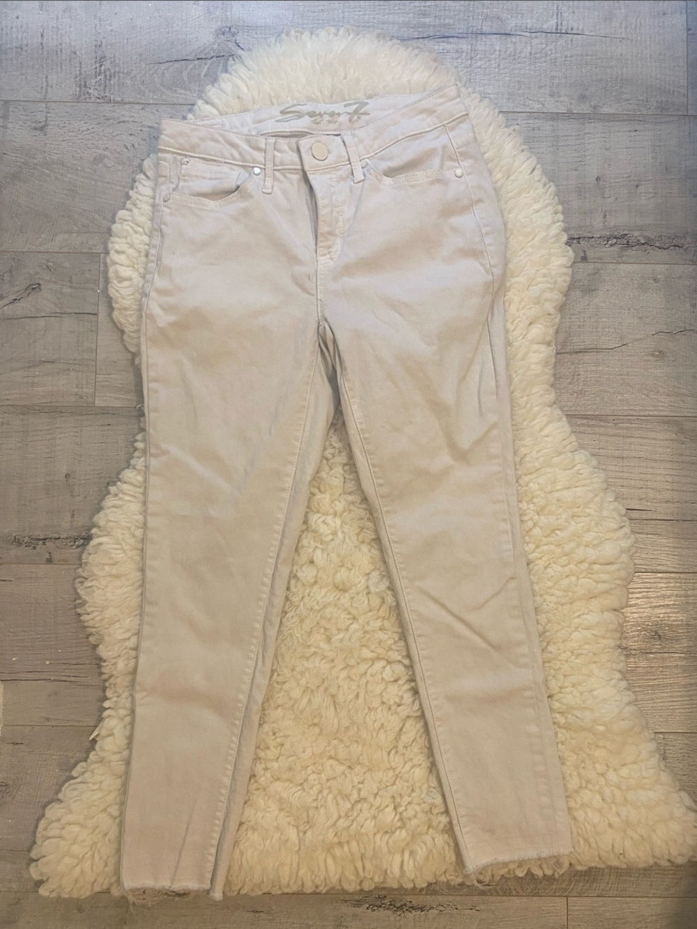 Seven7 Women's White Skinny Jeans
